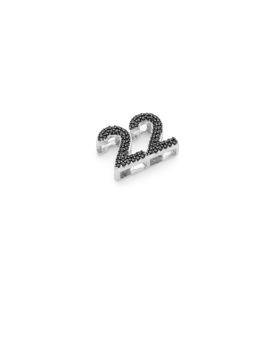 SMALL NUMBER APPENDANT SILVER - 22