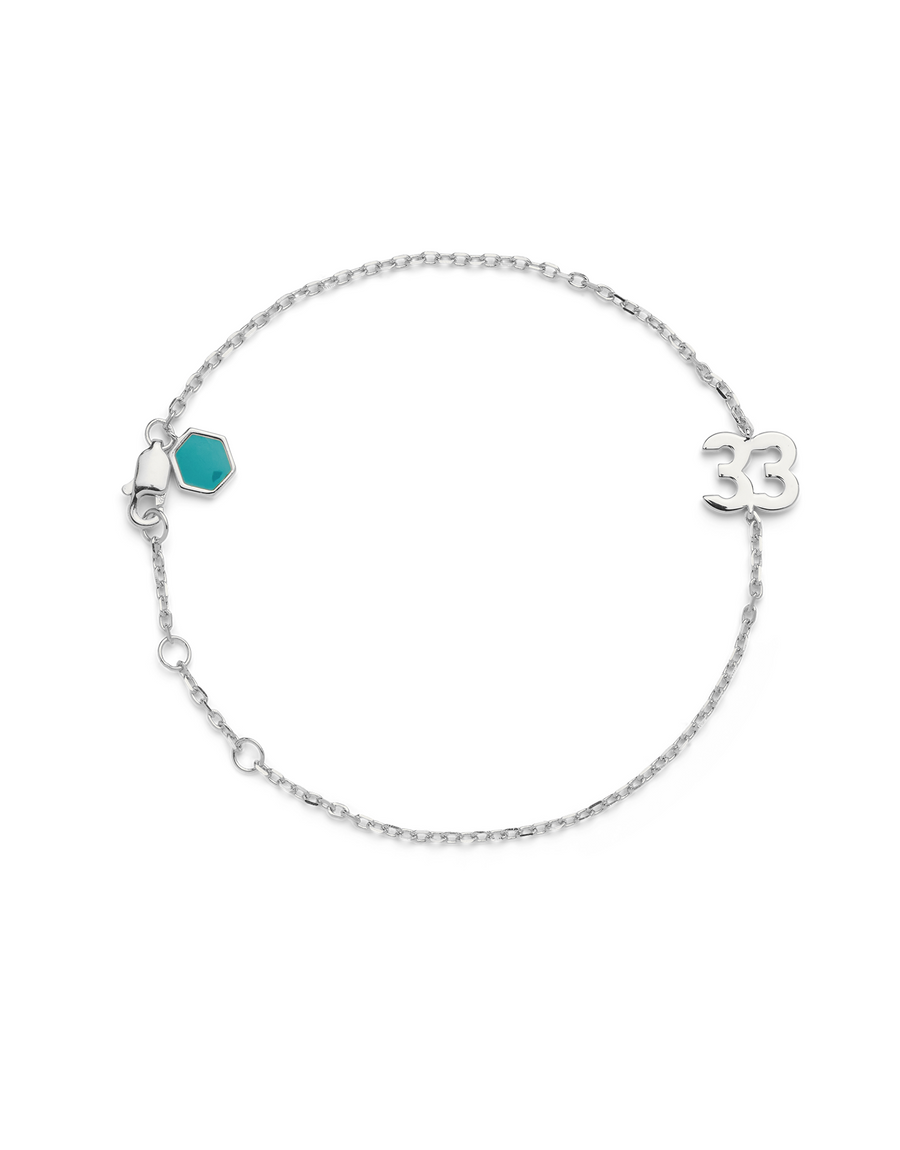 BIG NUMBER BRACELET SILVER  - 33