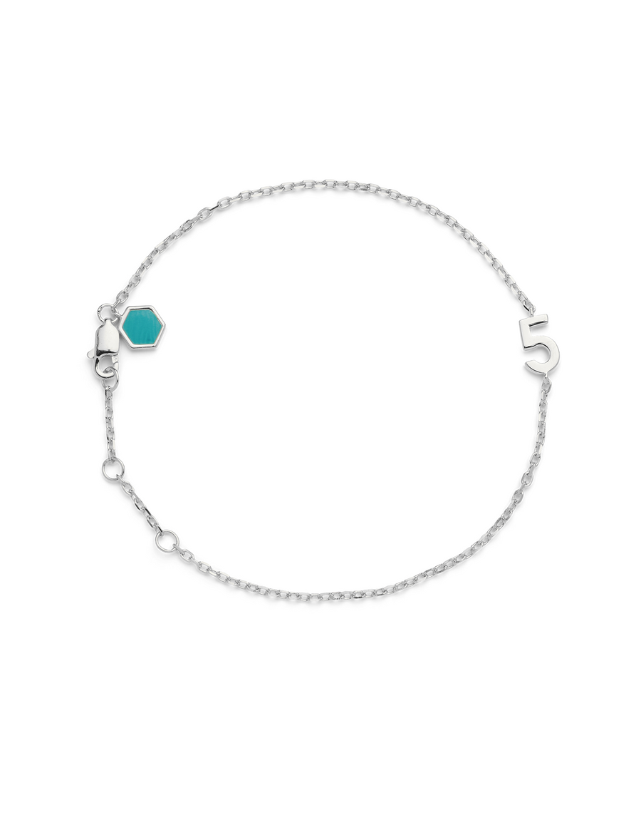 BIG NUMBER BRACELET SILVER  - 5