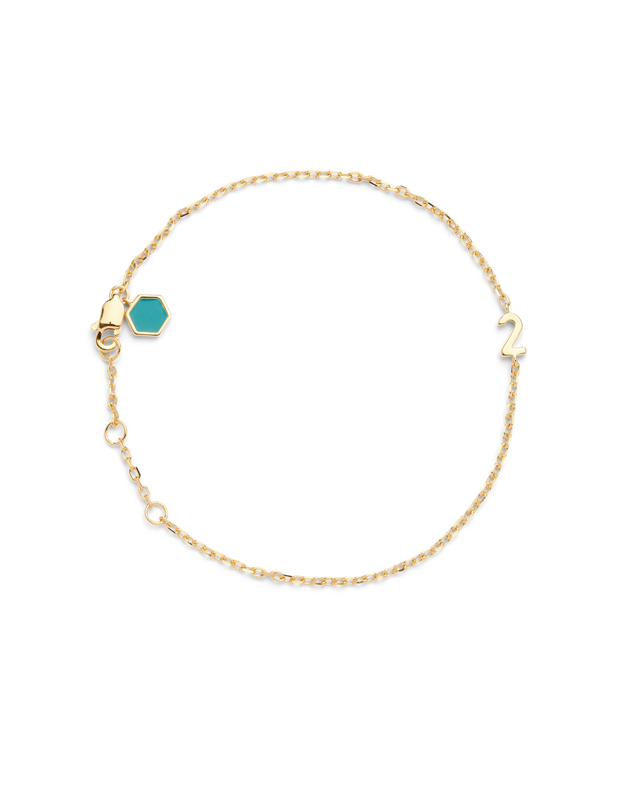 SMALL NUMBER BRACELET GOLD - 2