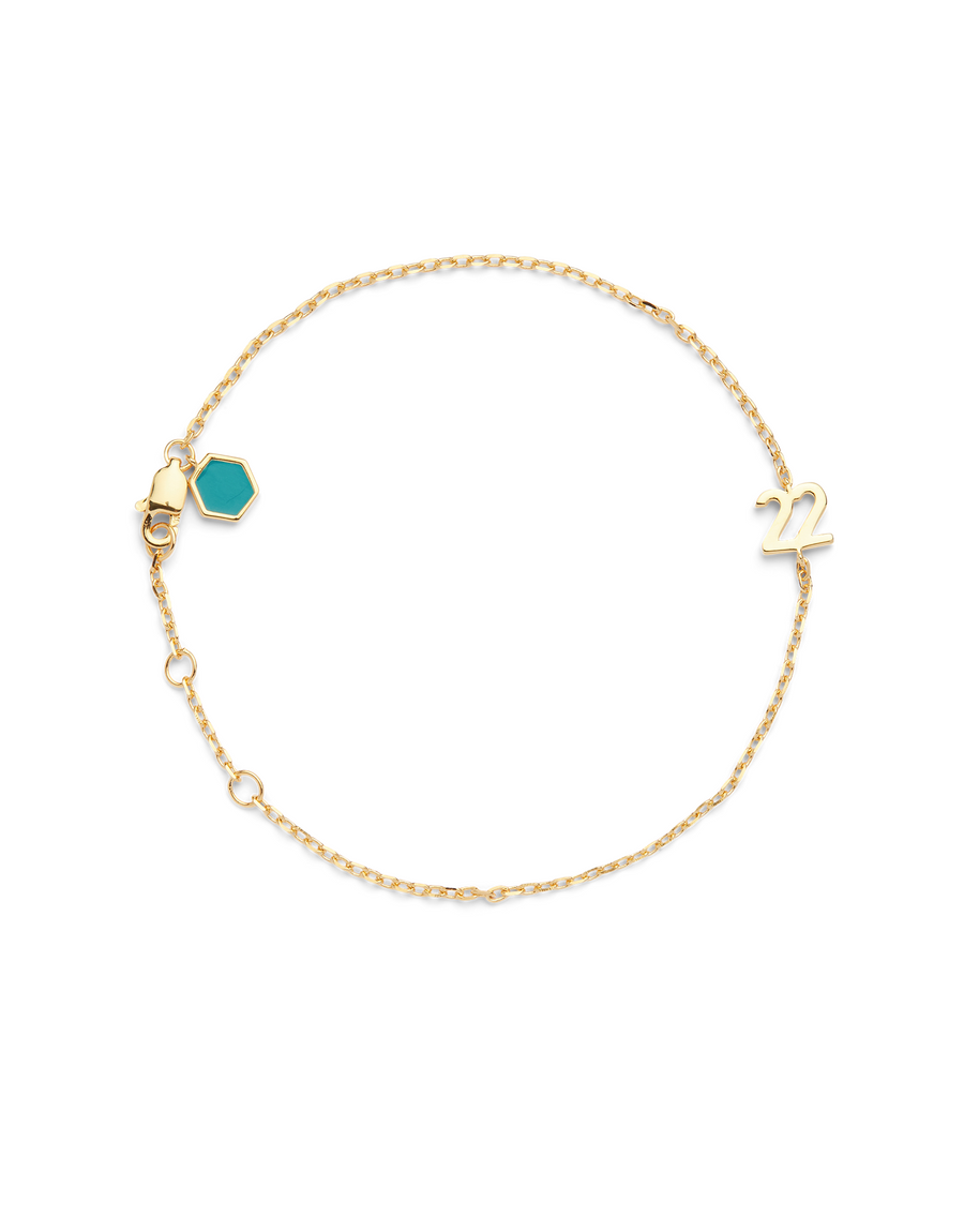 SMALL NUMBER BRACELET GOLD - 22