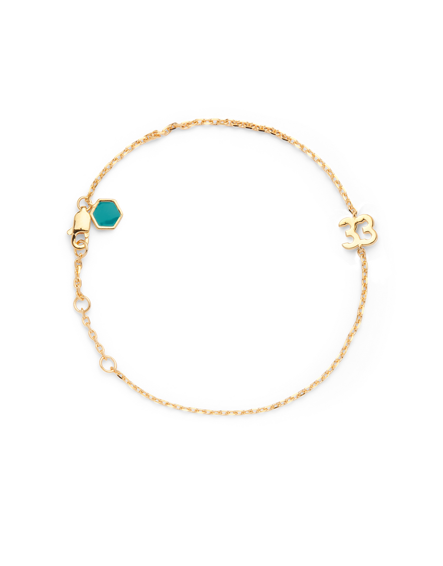 SMALL NUMBER BRACELET GOLD - 33