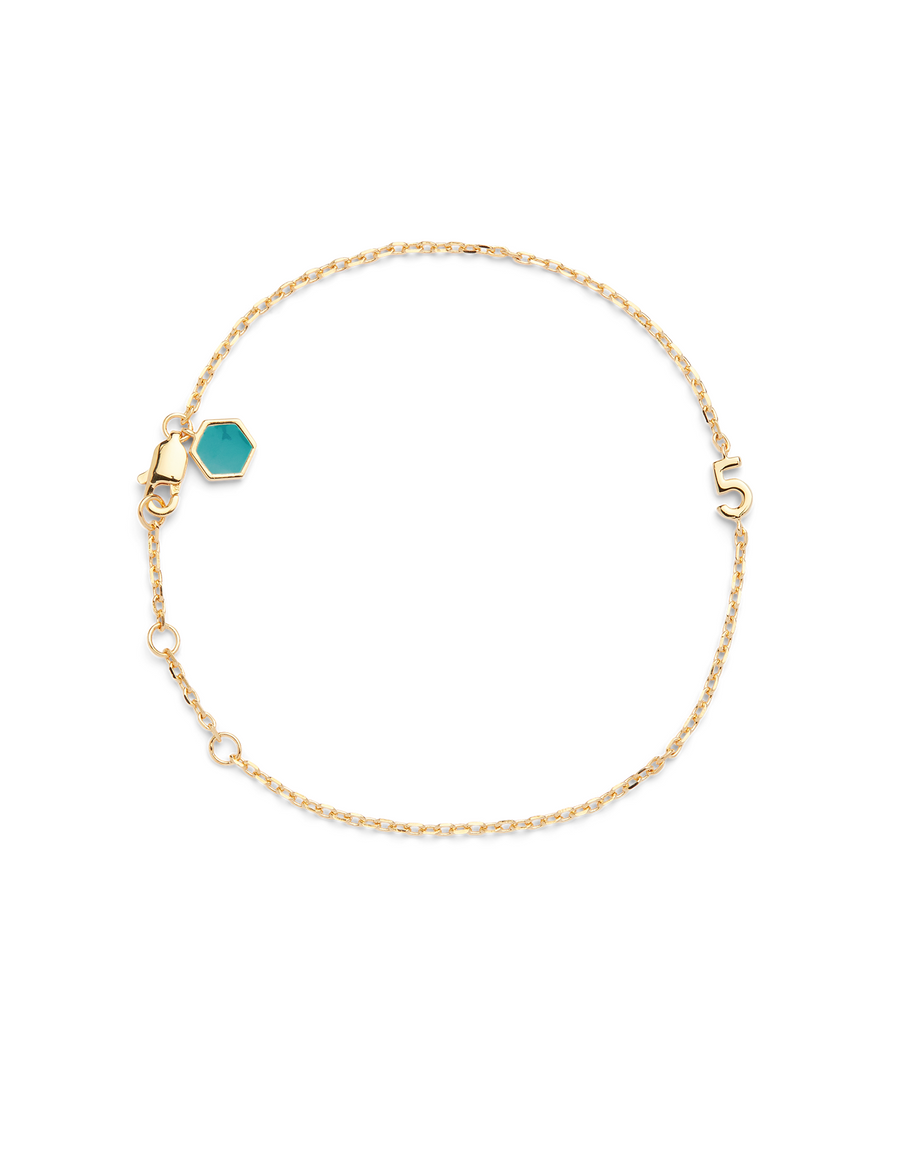 SMALL NUMBER BRACELET GOLD - 5