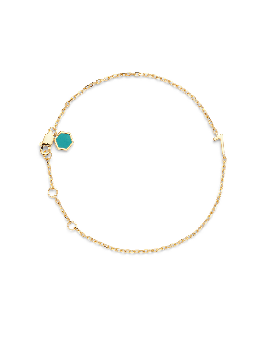 SMALL NUMBER BRACELET GOLD - 7