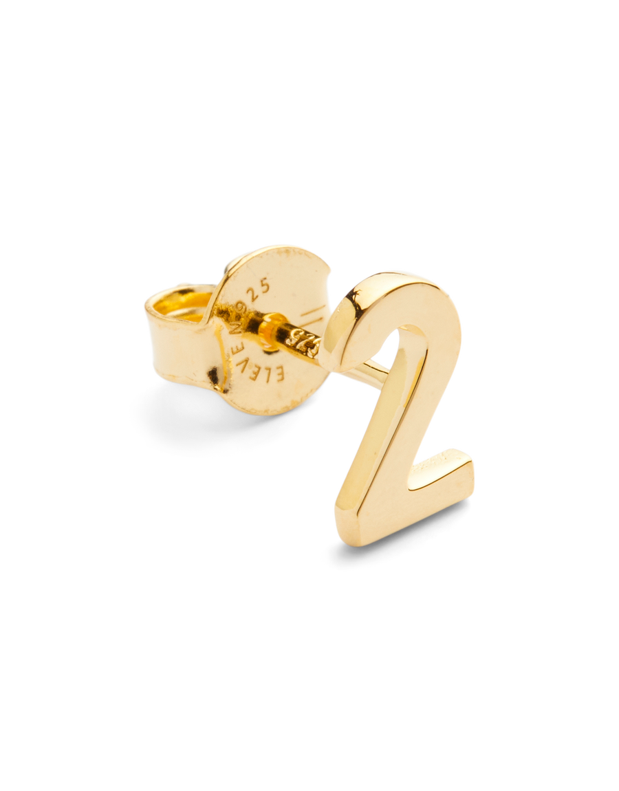 BIG NUMBER STUDS GOLD - 2
