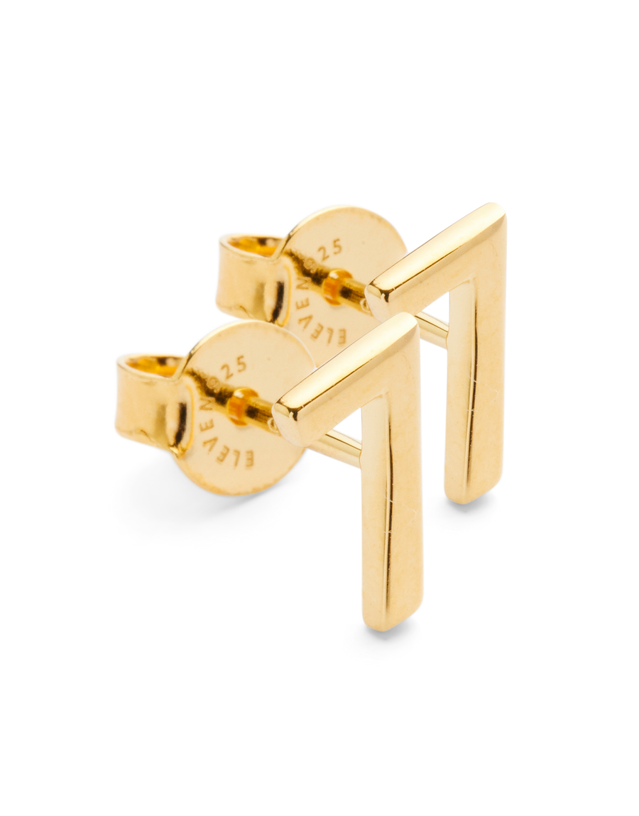 BIG NUMBER STUDS PURE 18K GOLD - 7