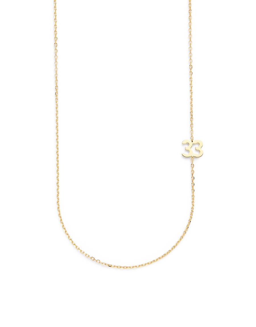 BIG NUMBER NECKLACE GOLD  50L - 33