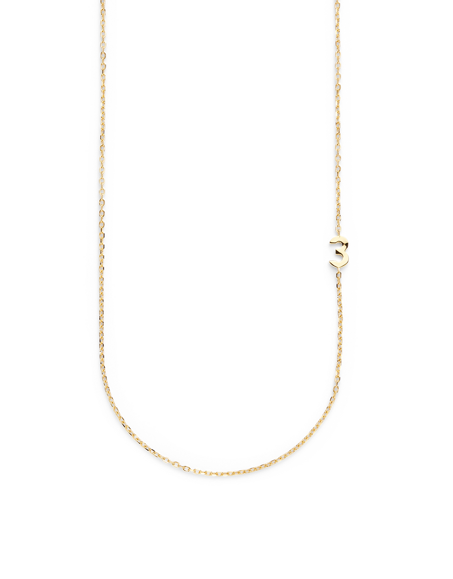 BIG NUMBER NECKLACE GOLD  50L - 3