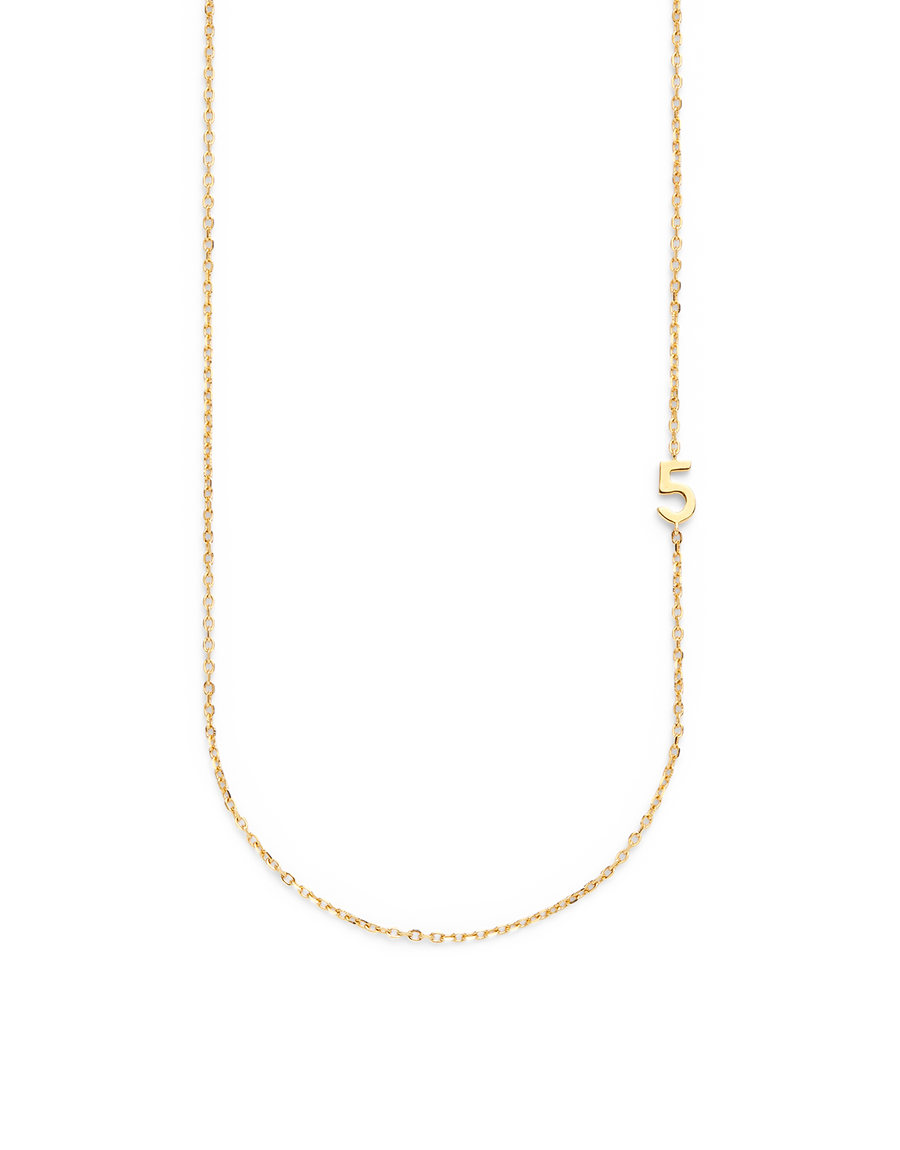 BIG NUMBER NECKLACE GOLD 50L - 5