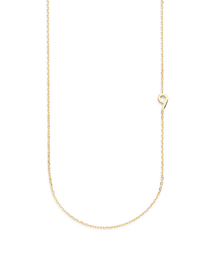 BIG NUMBER NECKLACE GOLD 50L - 9