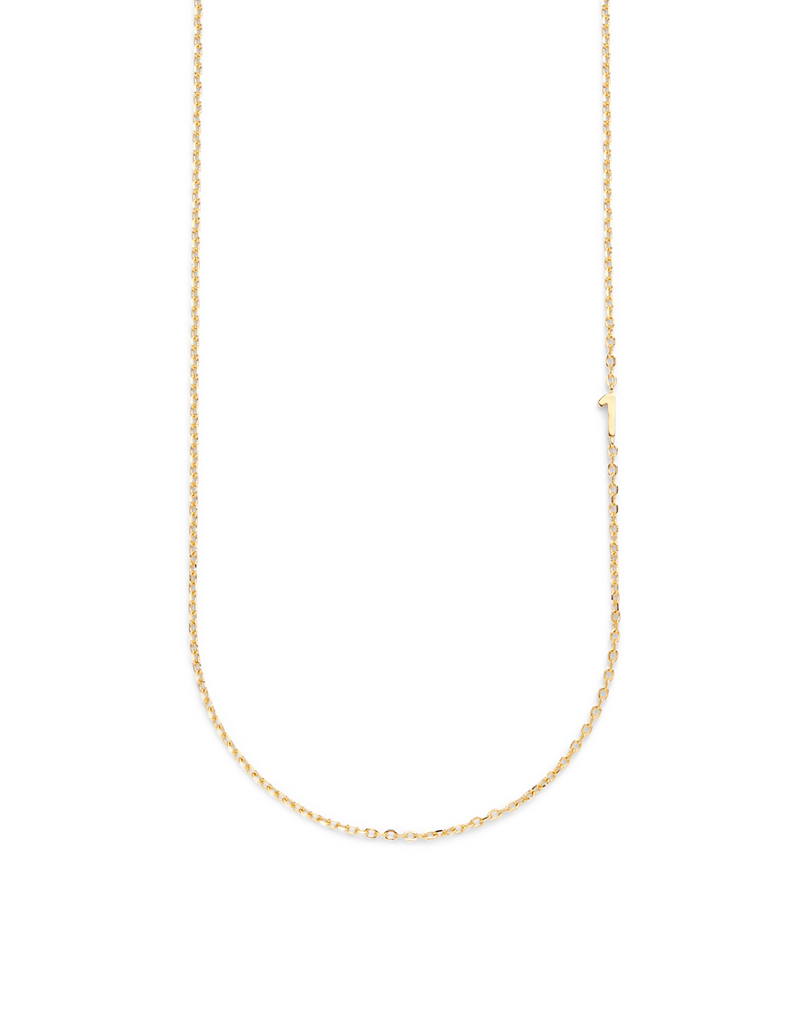 SMALL NUMBER NECKLACE GOLD 50L - 1
