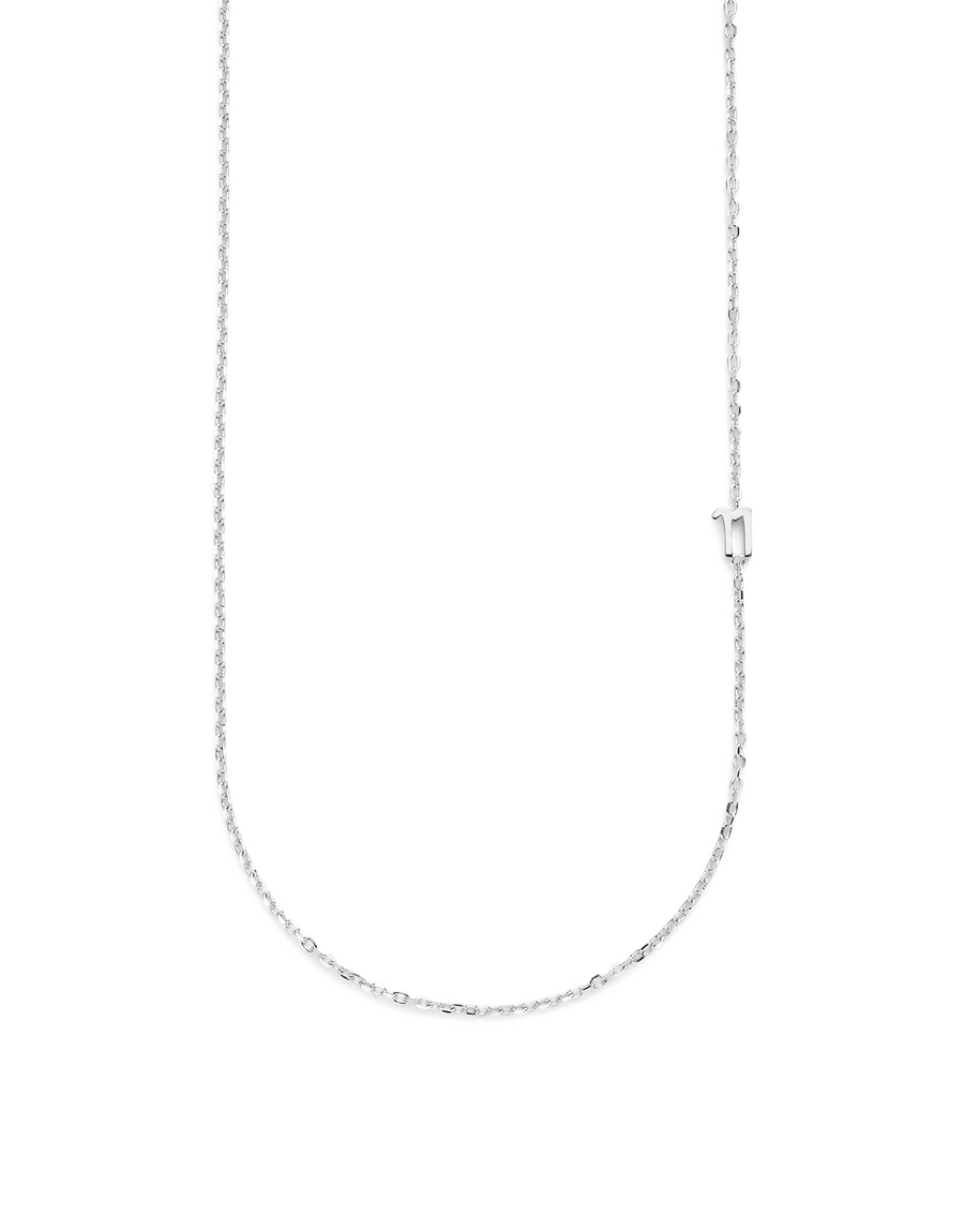 SMALL NUMBER NECKLACE SILVER 50L - 11