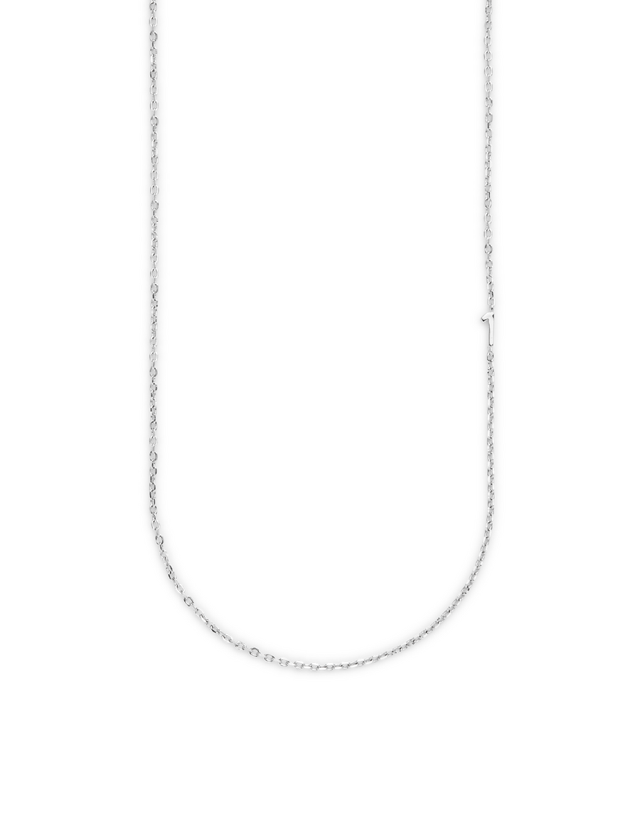 SMALL NUMBER NECKLACE SILVER 40L - 1