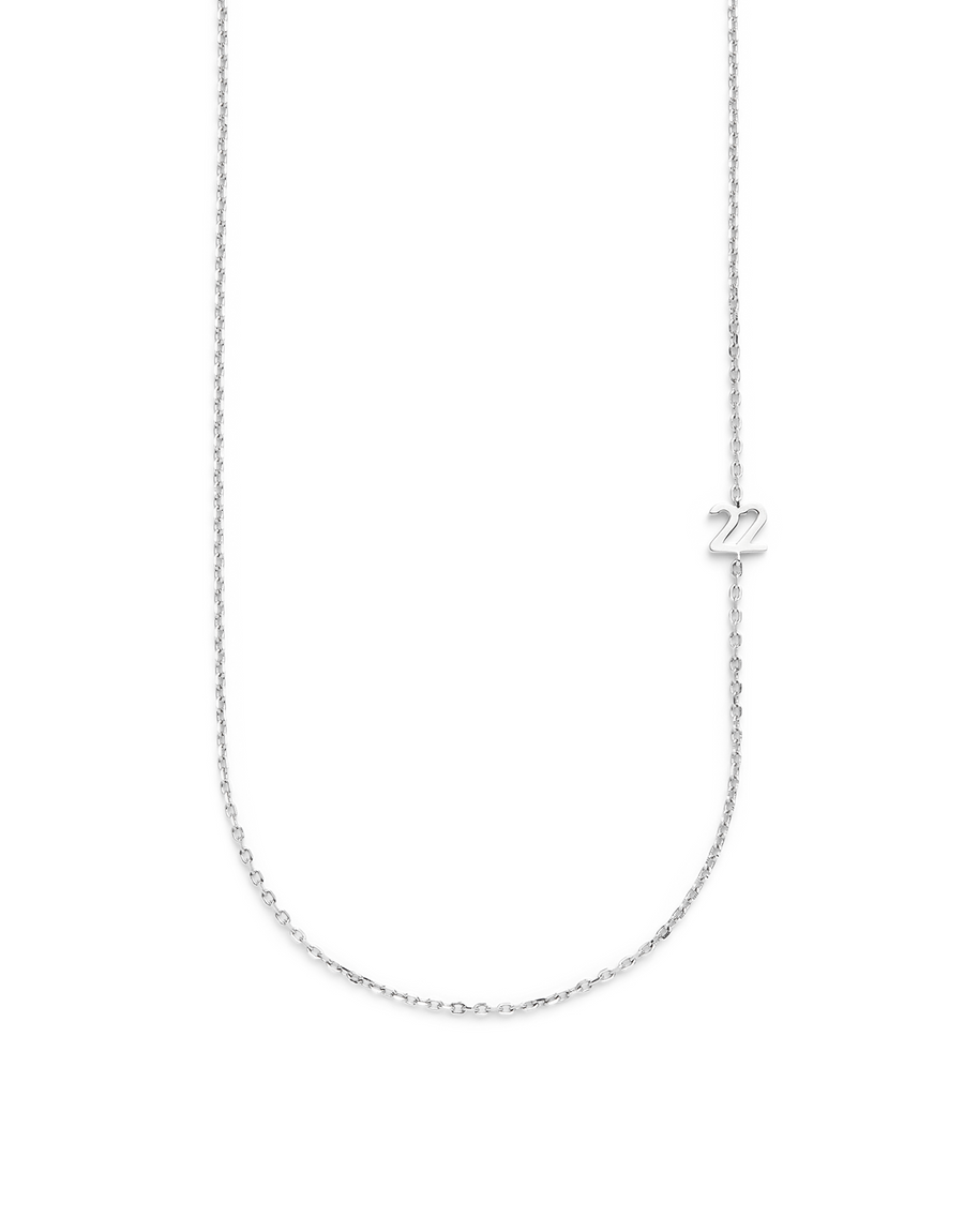 SMALL NUMBER NECKLACE SILVER 50L - 22