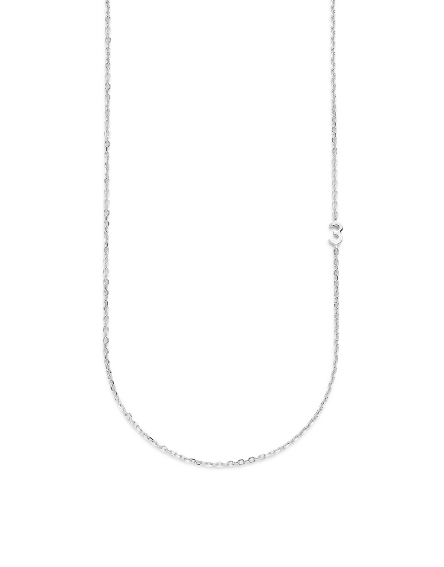 SMALL NUMBER NECKLACE SILVER 50L - 3