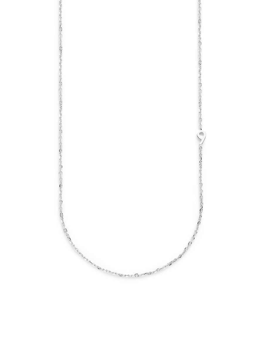SMALL NUMBER NECKLACE SILVER 50L - 9
