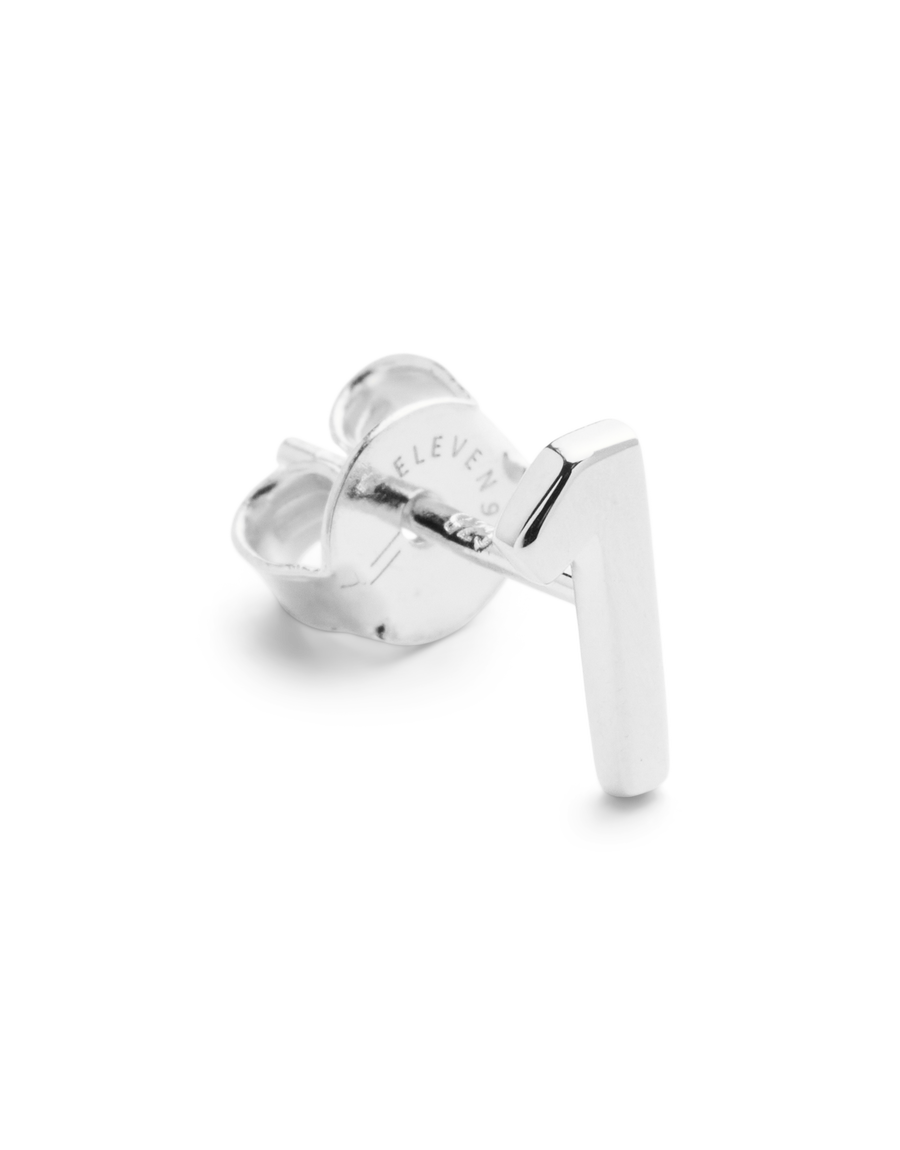 SMALL NUMBER STUDS SILVER - 9
