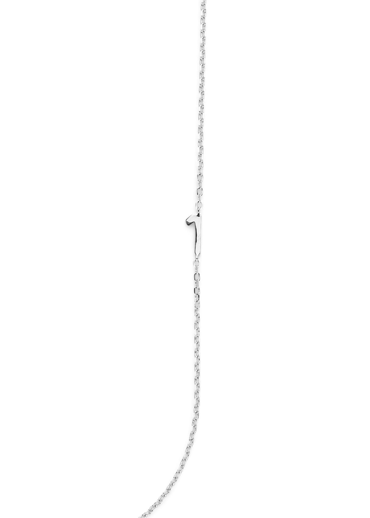 SMALL NUMBER NECKLACE SILVER 50L