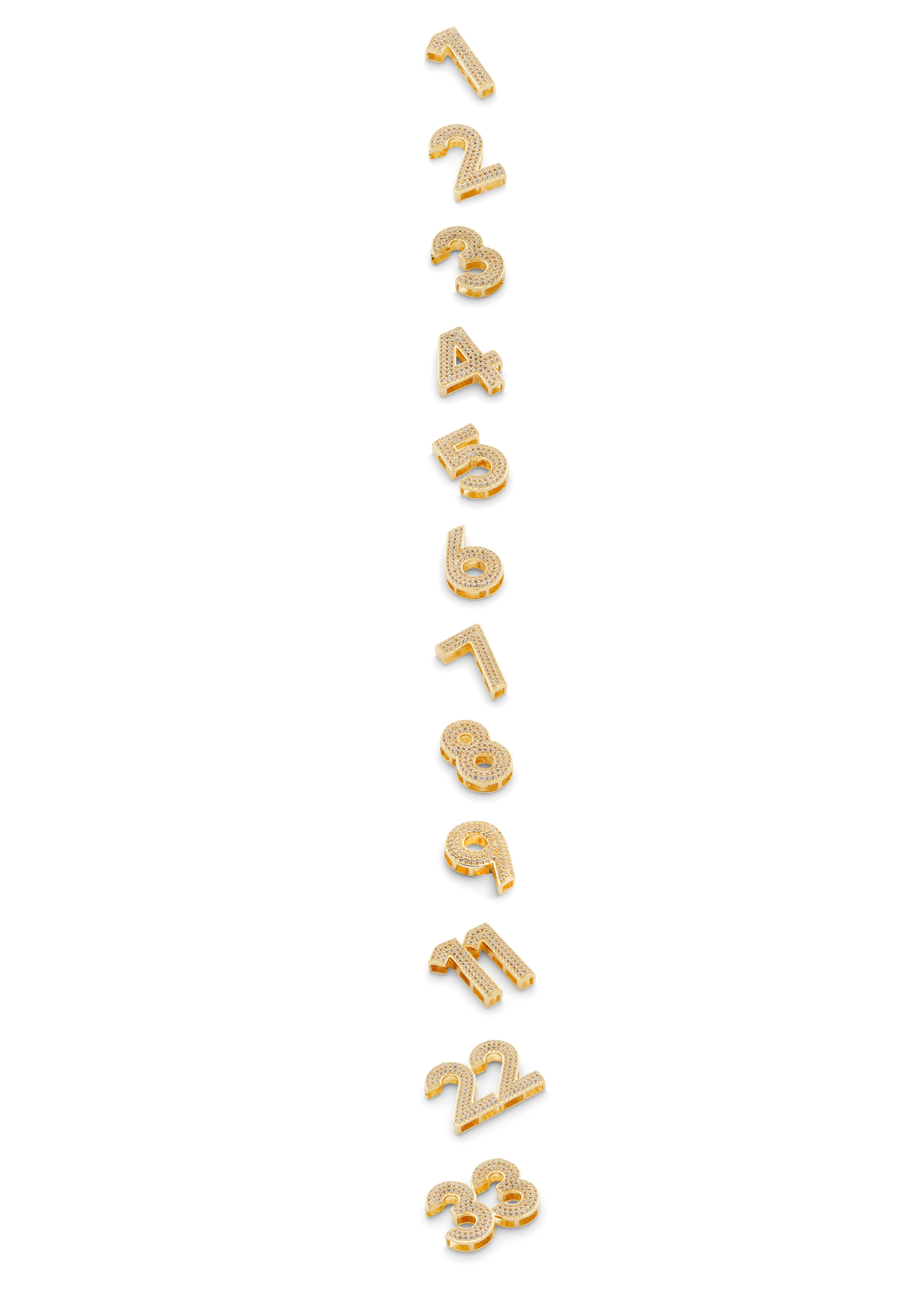 BIG NUMBER PENDANT GOLD - 11