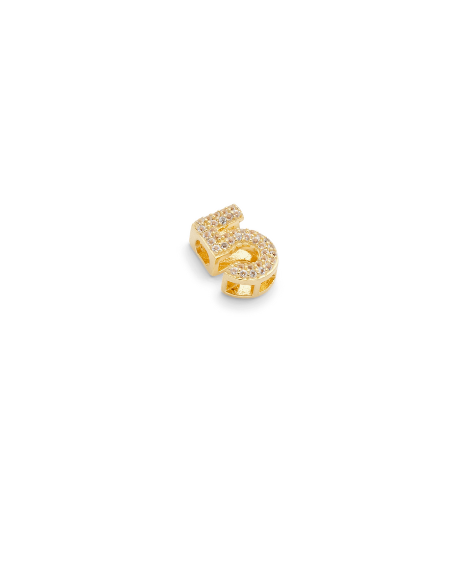 SMALL NUMBER APPENDANT GOLD - 5