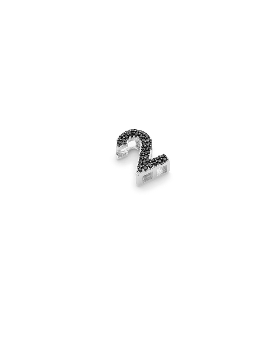 SMALL NUMBER APPENDANT SILVER - 2