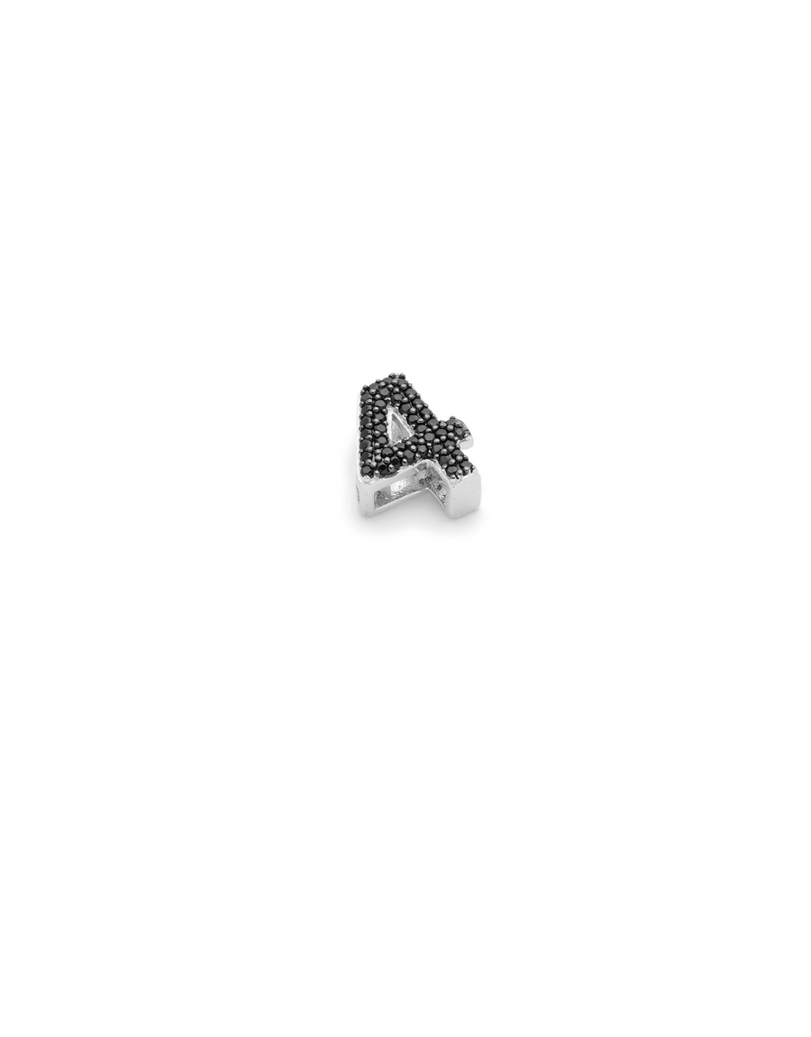 SMALL NUMBER APPENDANT SILVER - 4