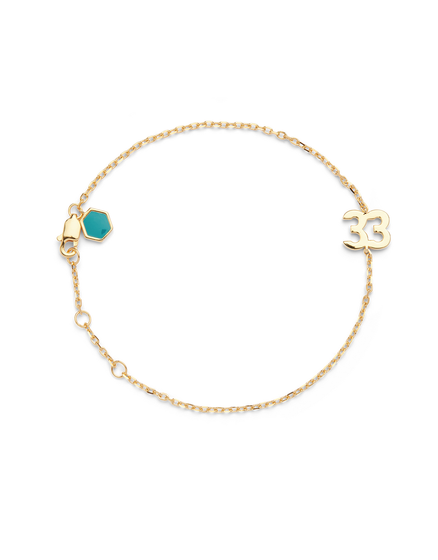 BIG NUMBER BRACELET PURE 18K GOLD - 33