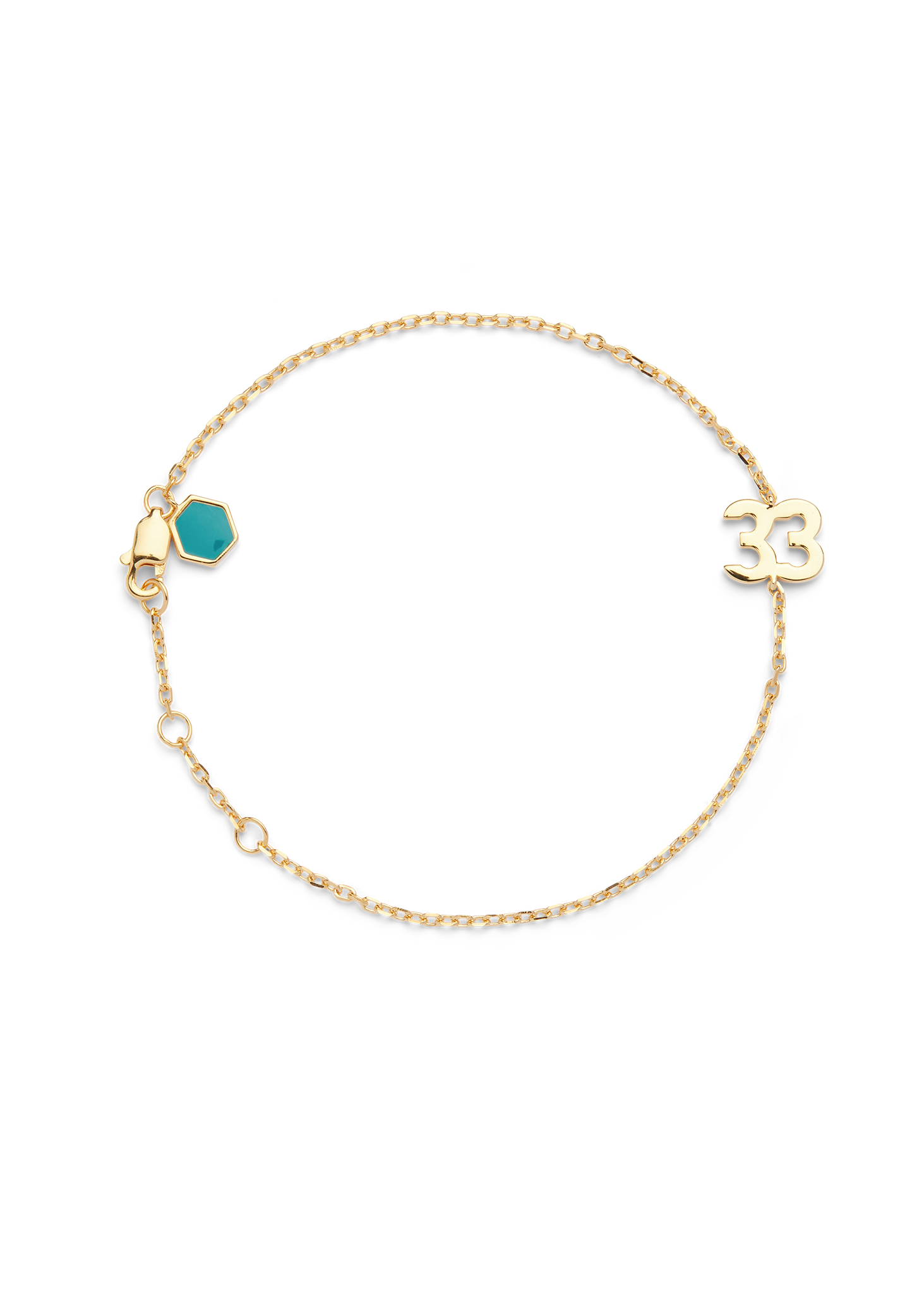 BIG NUMBER BRACELET PURE 18K GOLD - 33