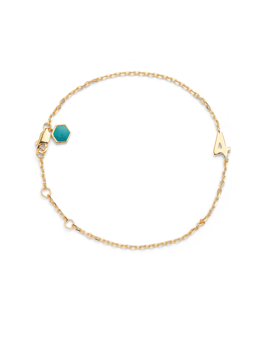 BIG NUMBER BRACELET PURE 18K GOLD  - 4