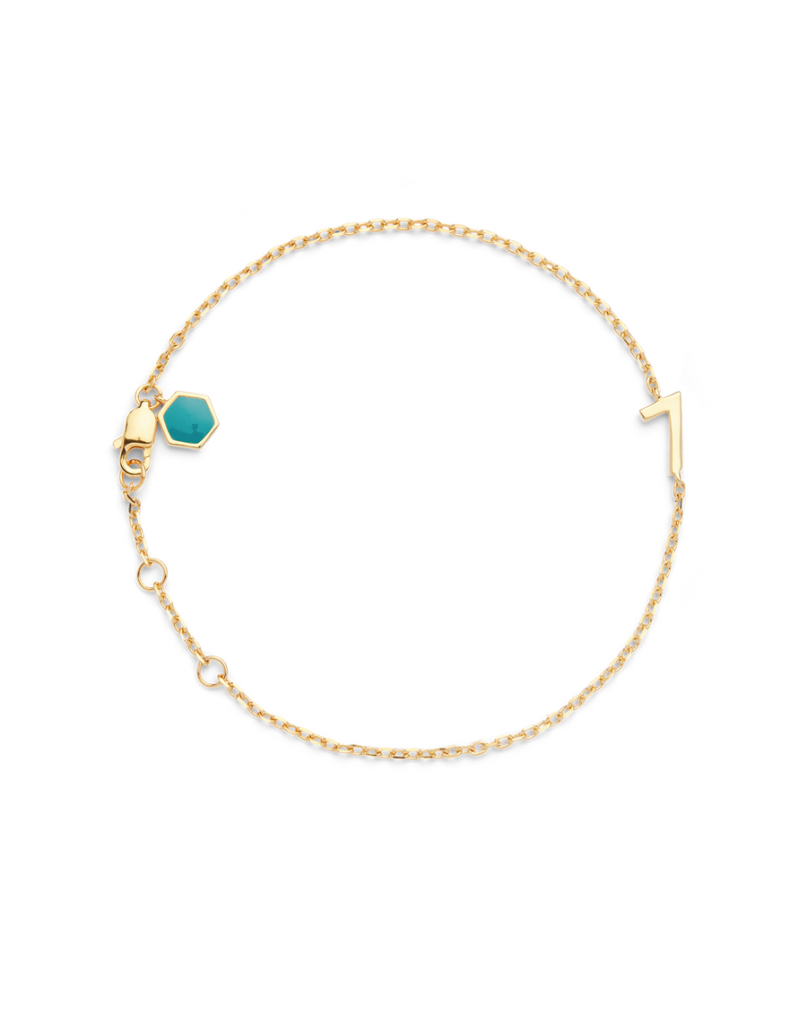 BIG NUMBER BRACELET PURE 18K GOLD - 7