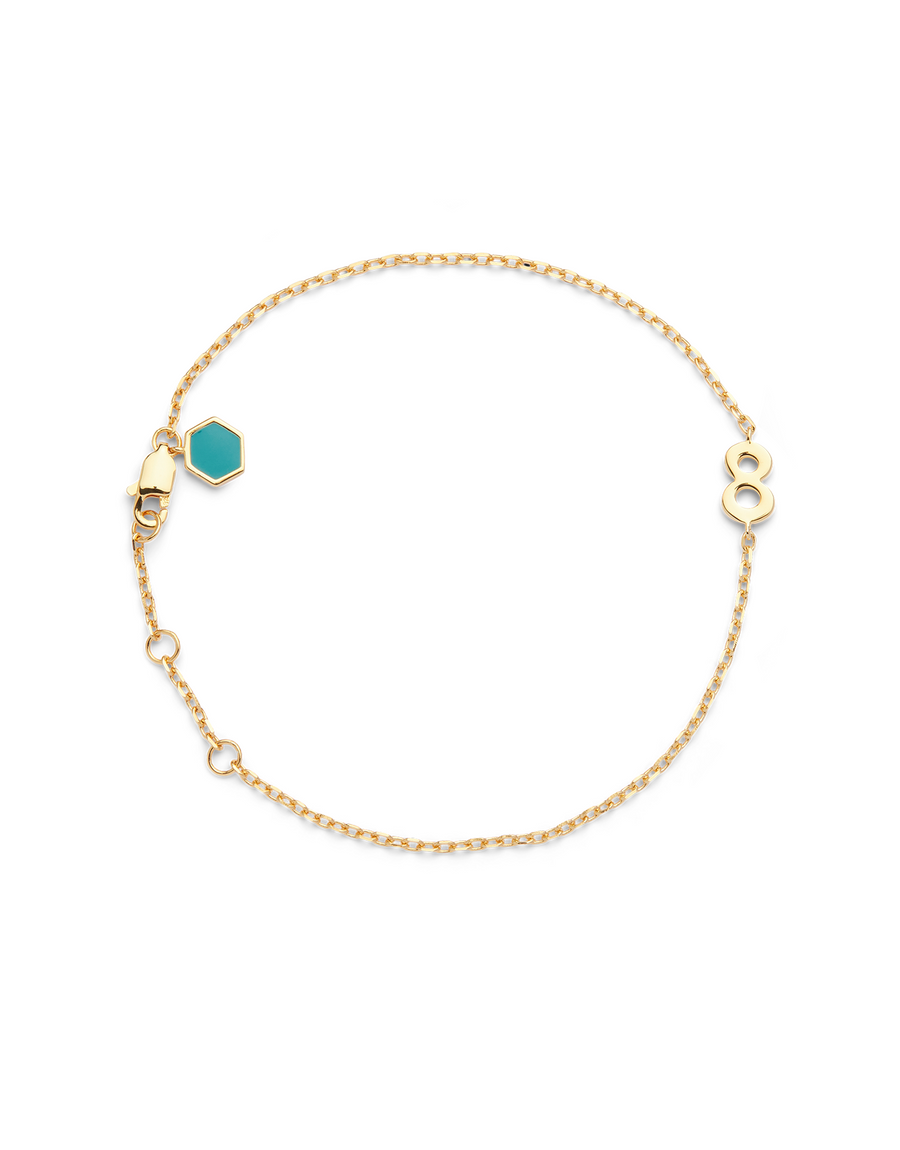 BIG NUMBER BRACELET PURE 18K GOLD - 8