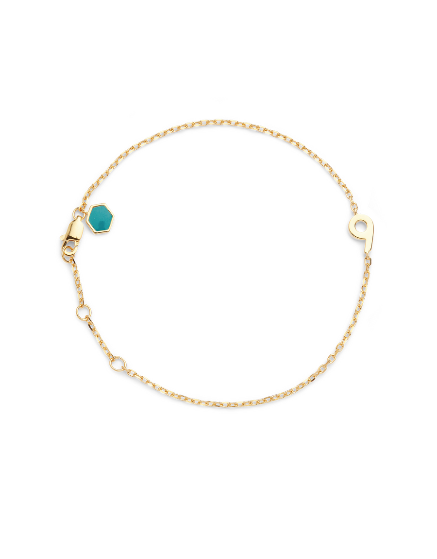 BIG NUMBER BRACELET PURE 18K GOLD  - 9