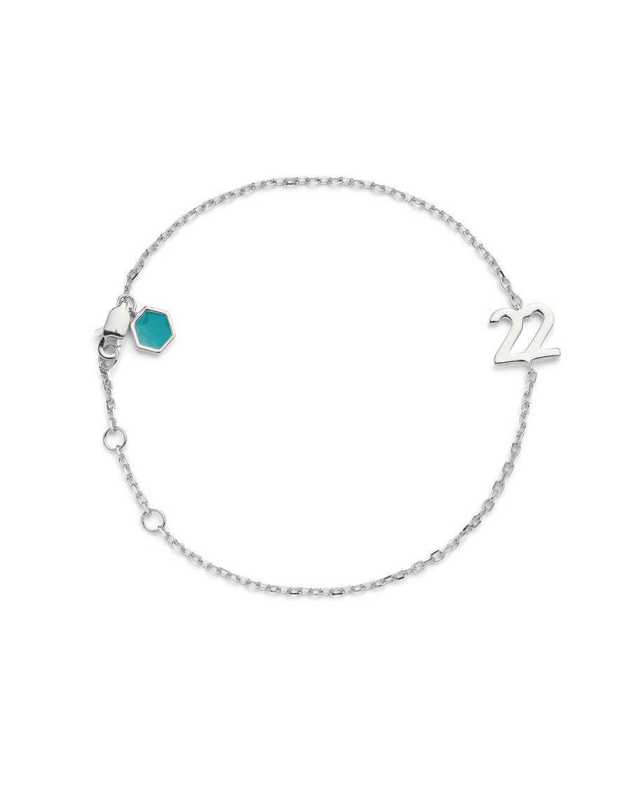 BIG NUMBER BRACELET SILVER- 22