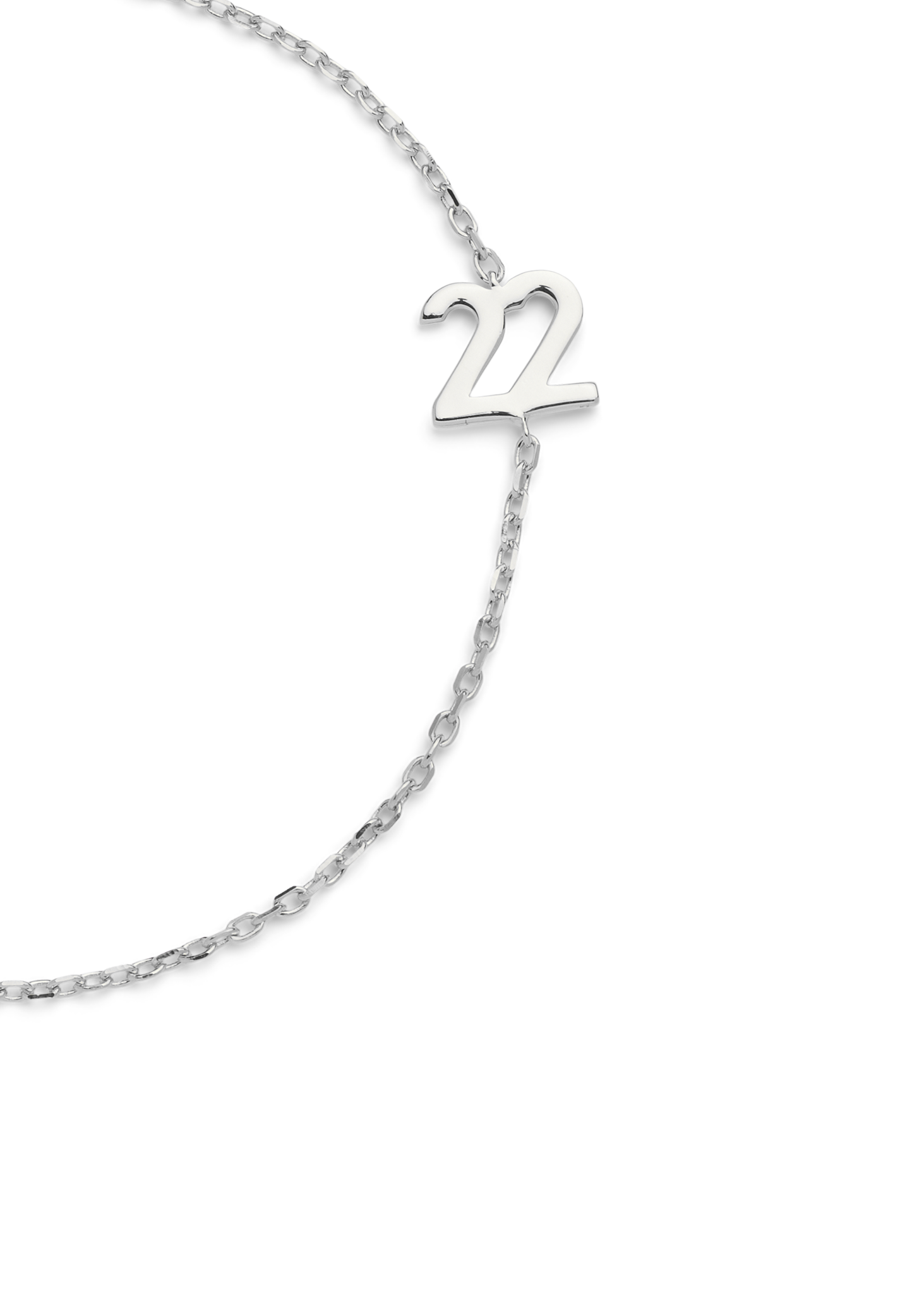 BIG NUMBER BRACELET SILVER- 22