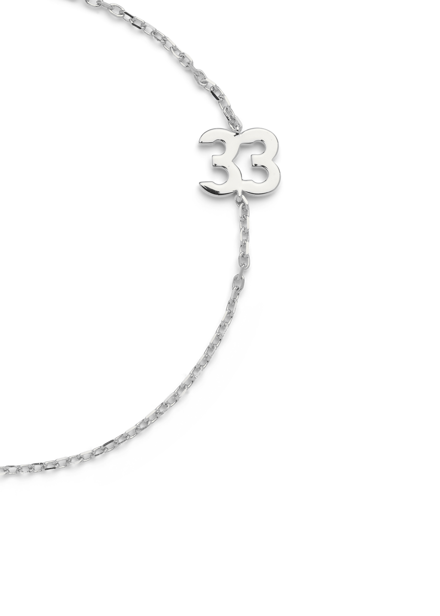 BIG NUMBER BRACELET SILVER  - 33