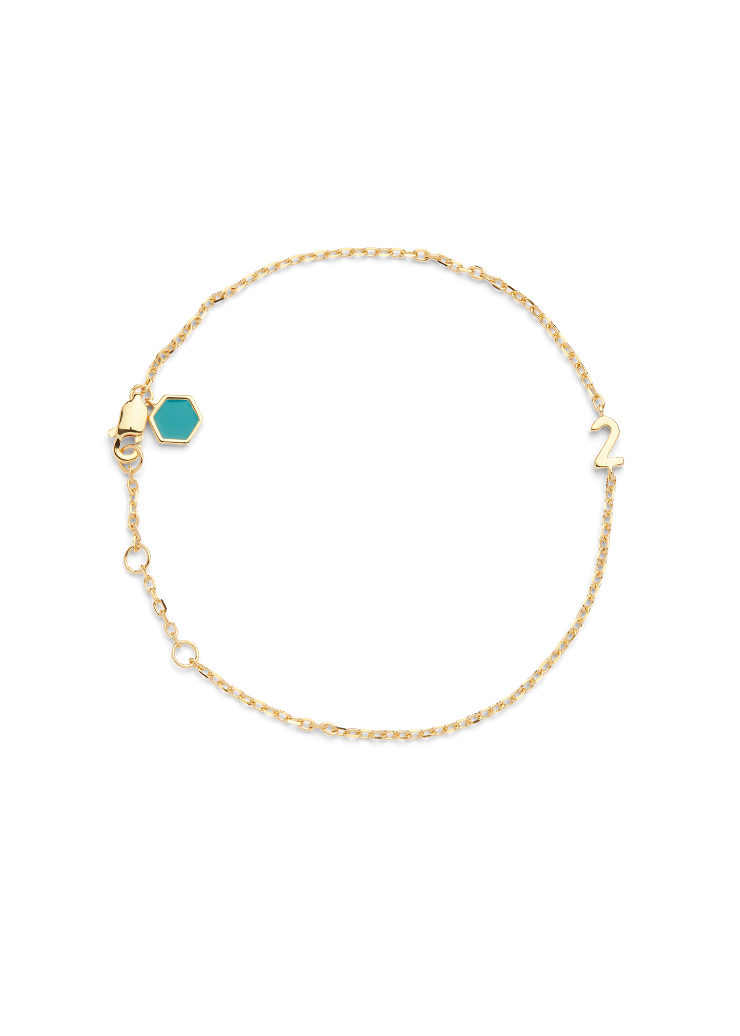 SMALL NUMBER BRACELET PURE 18K GOLD - 2