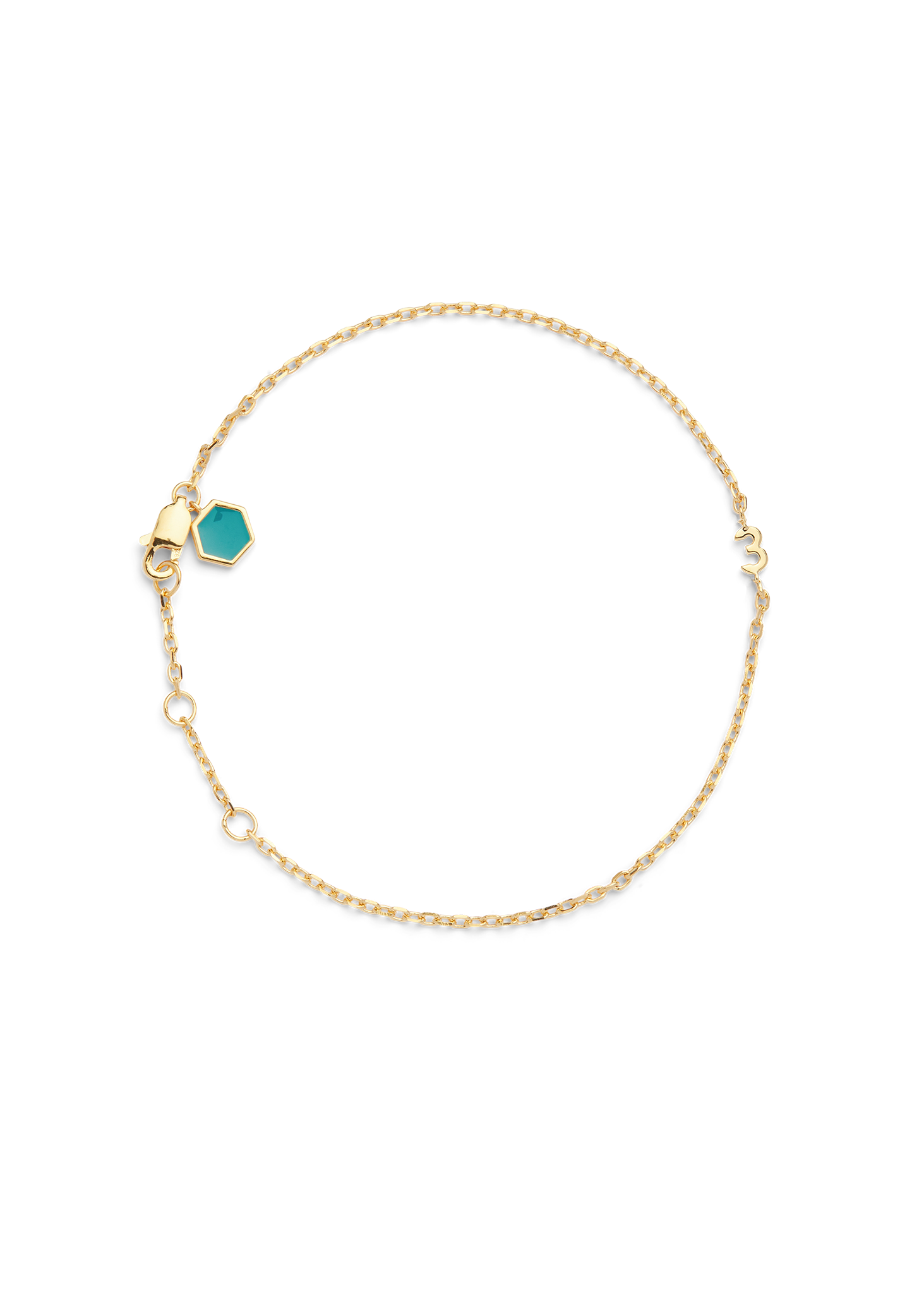 SMALL NUMBER BRACELET PURE 18K GOLD - 3