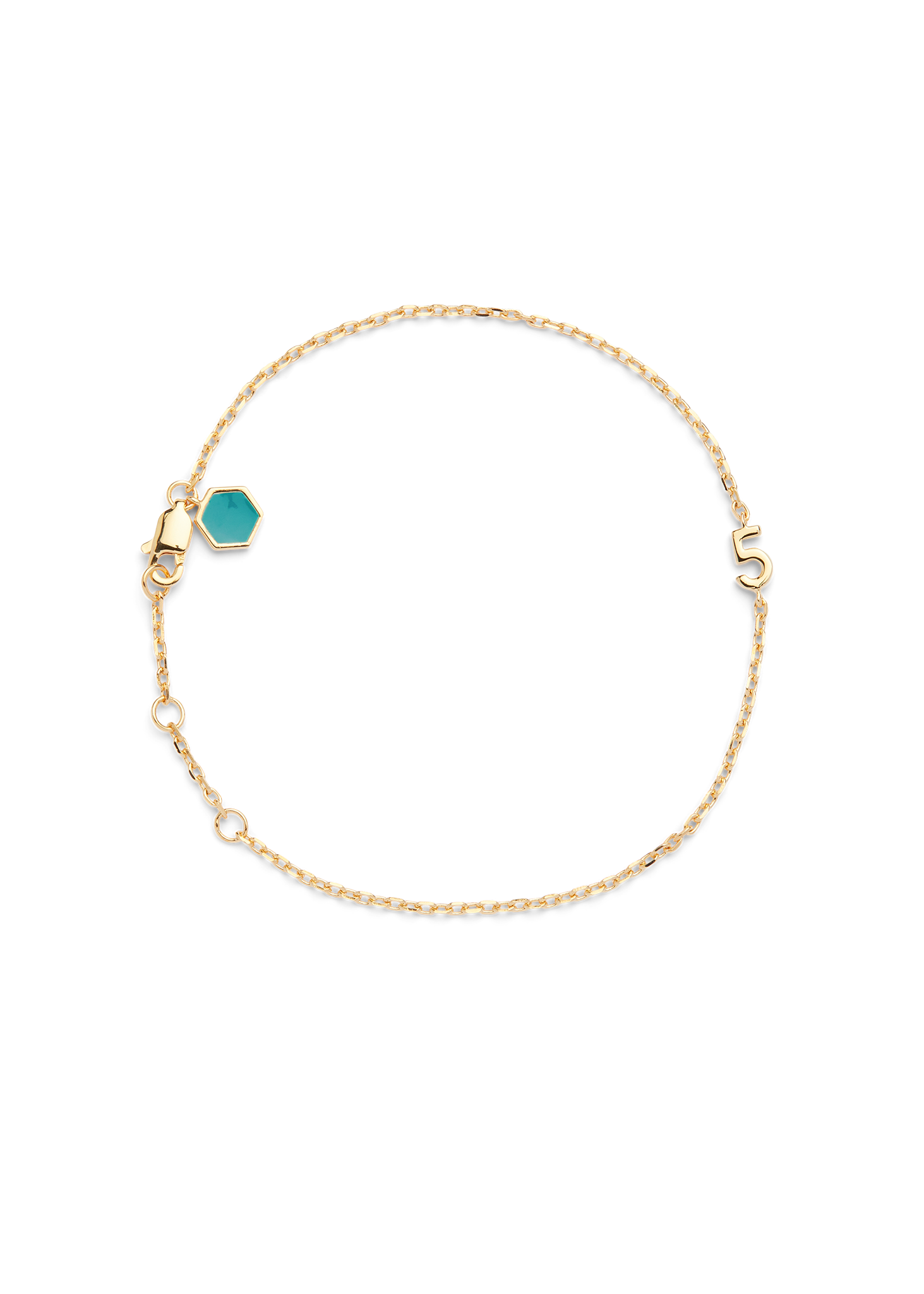 SMALL NUMBER BRACELET PURE 18K GOLD - 5