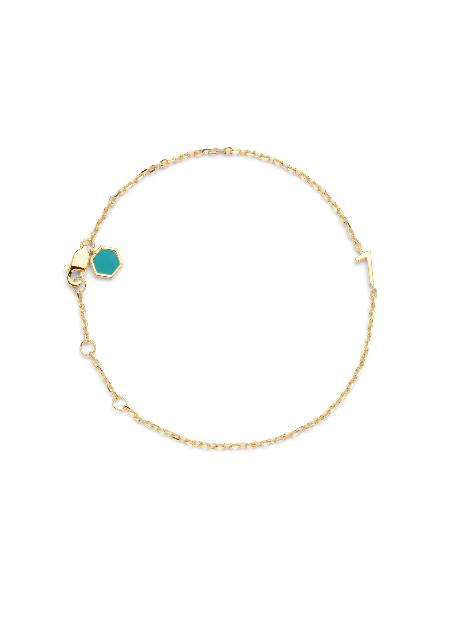 SMALL NUMBER BRACELET PURE 18K GOLD - 7