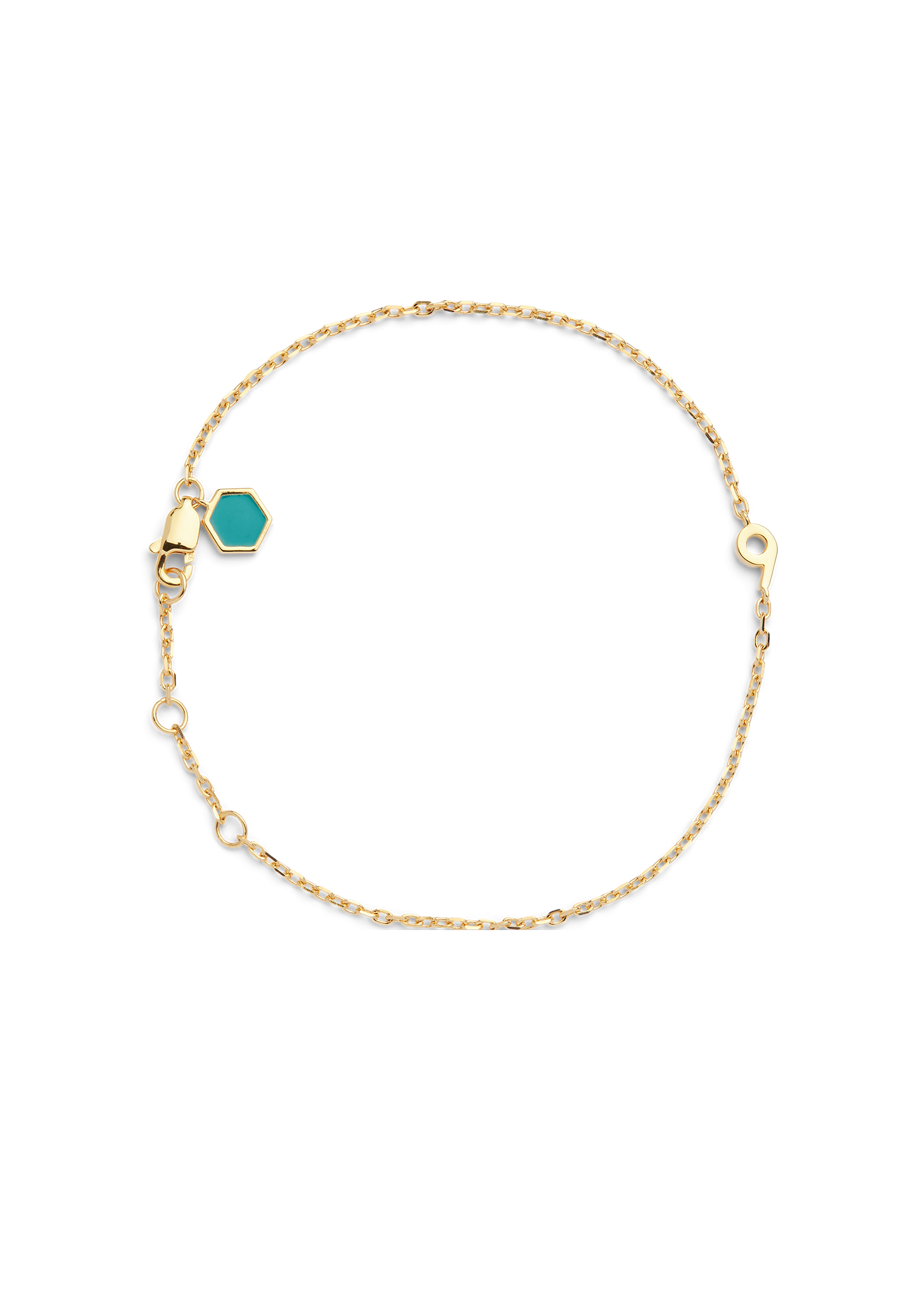 SMALL NUMBER BRACELET PURE 18K GOLD - 9