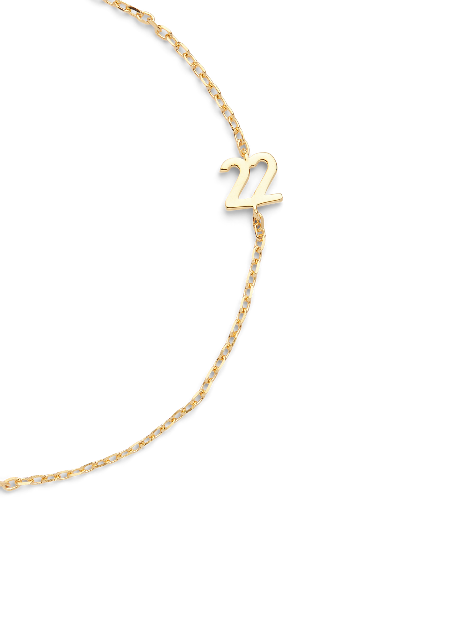 SMALL NUMBER BRACELET GOLD - 22