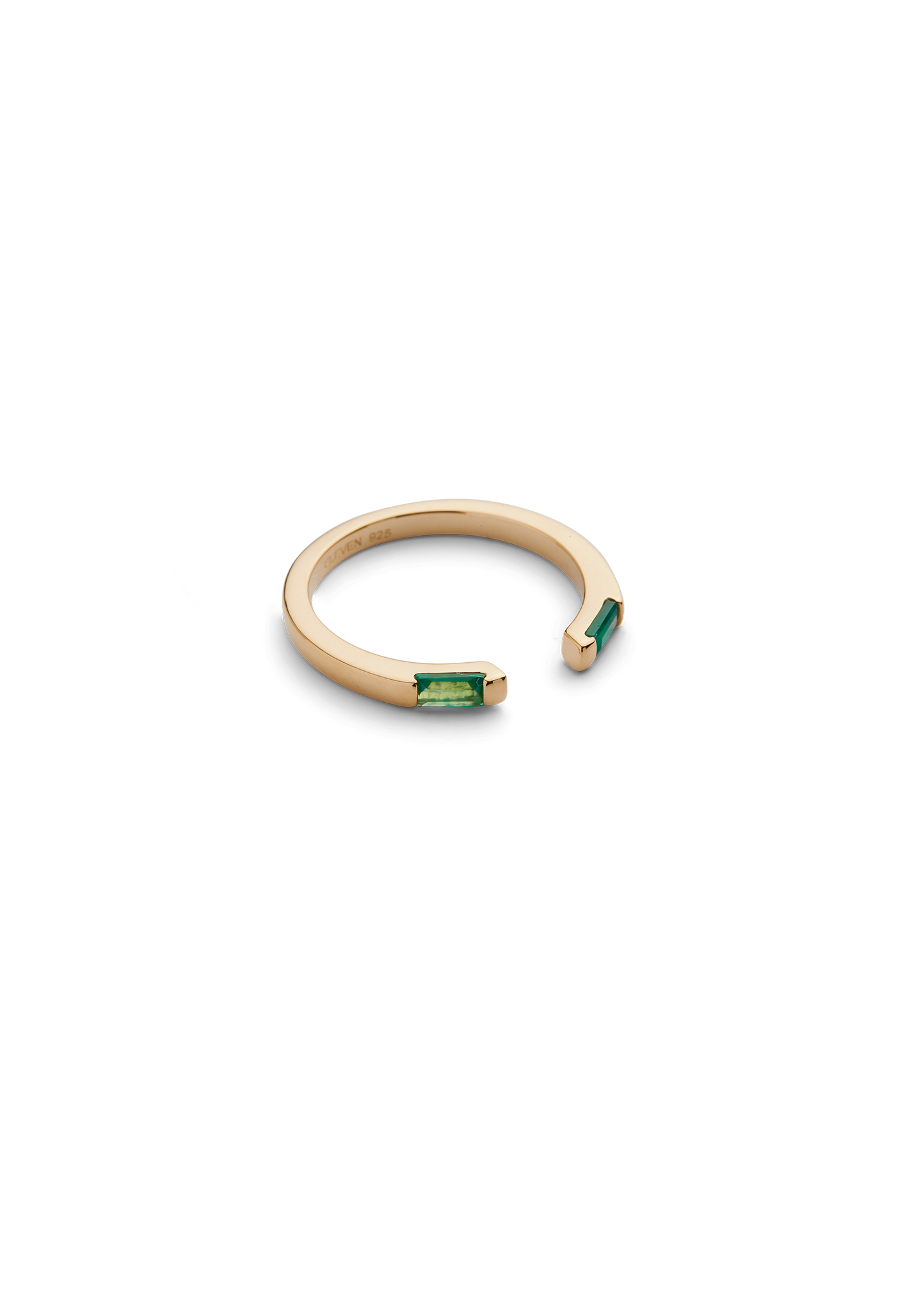 GATHER RING GOLD GREEN ONYX