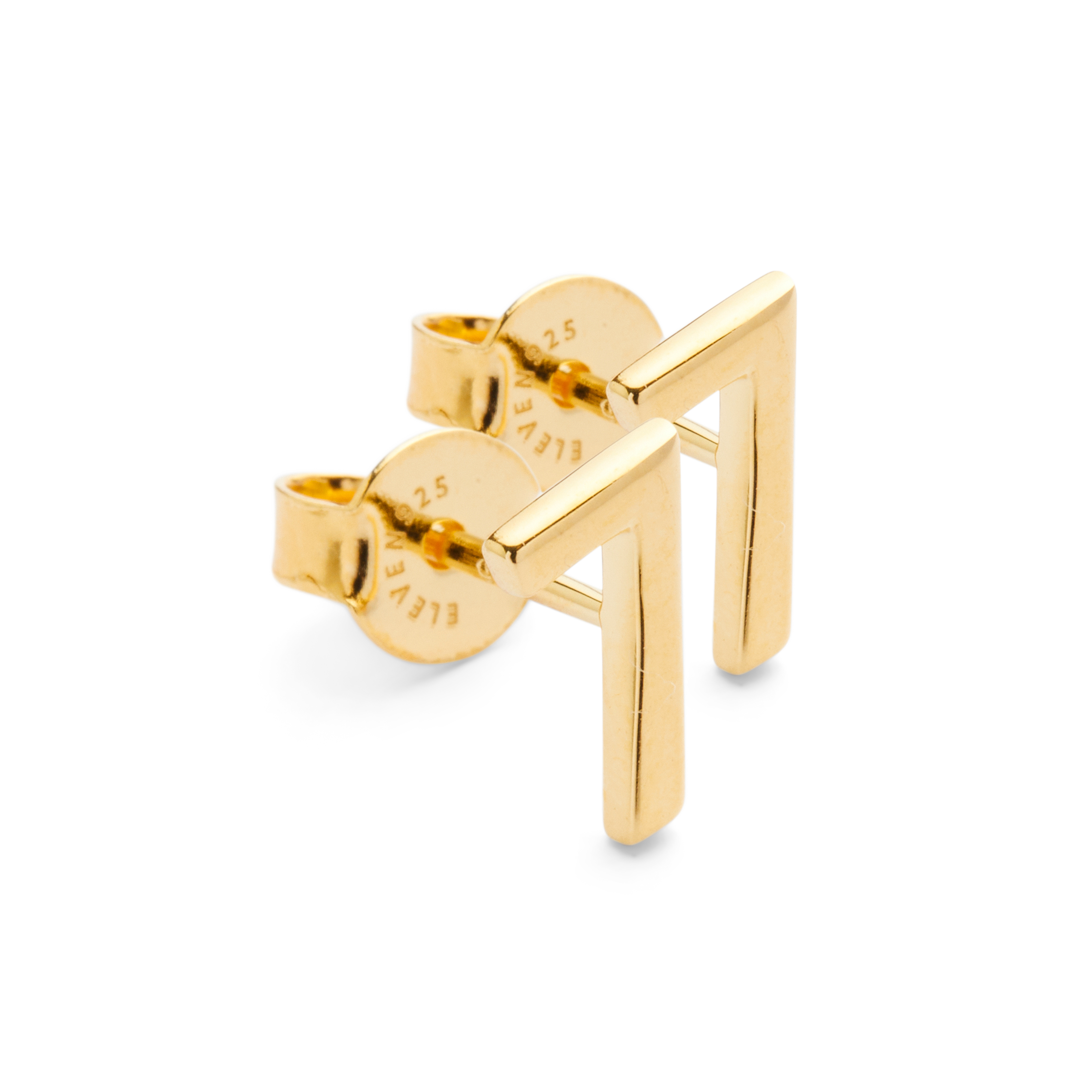 BIG NUMBER STUDS PURE 18K GOLD - 7