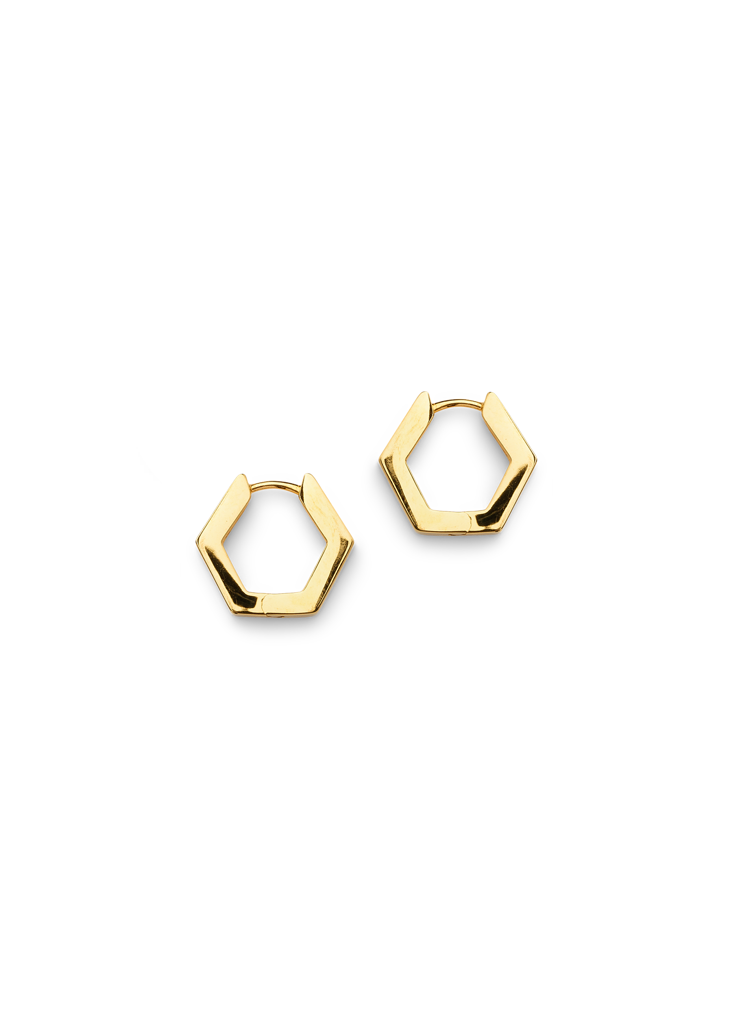 HEXAGON HOOPS GOLD M