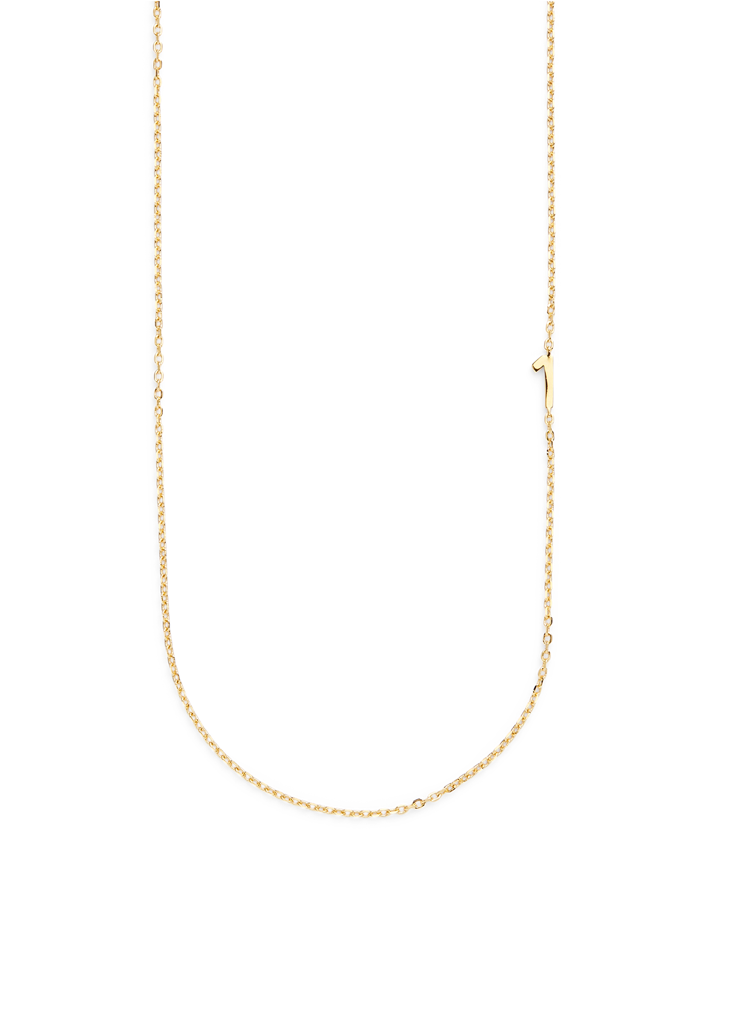 BIG NUMBER NECKLACE GOLD 40L