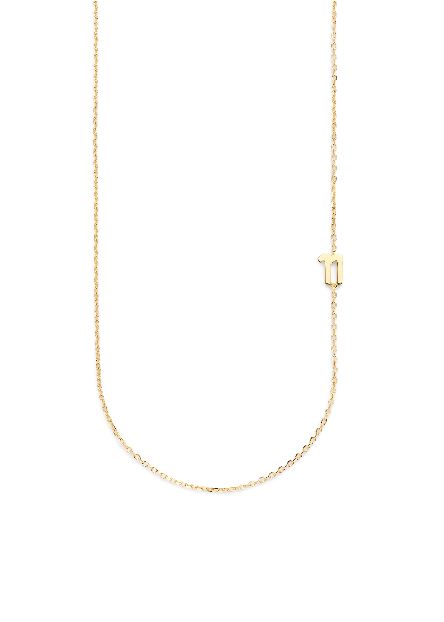 BIG NUMBER NECKLACE GOLD 40L - 11