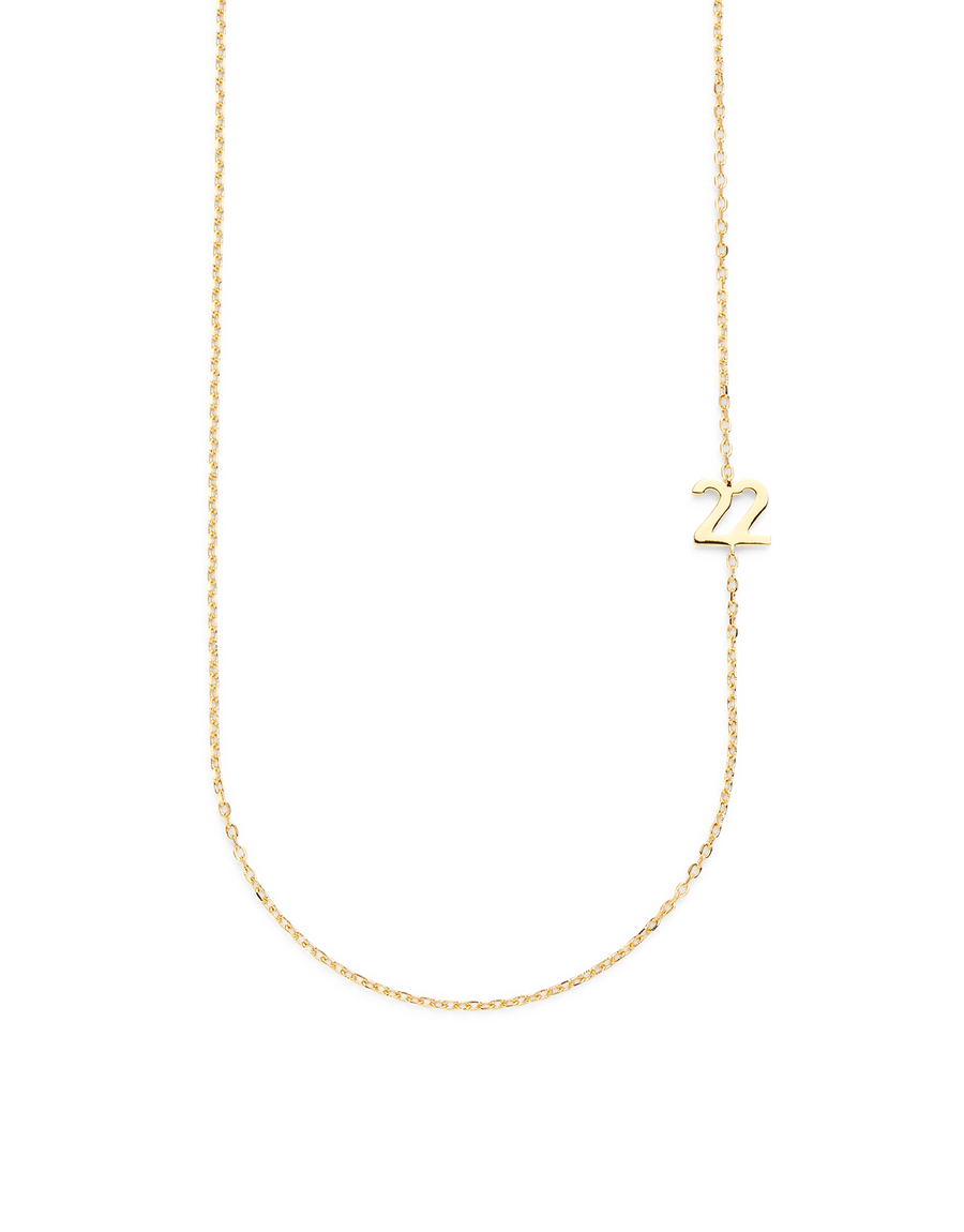 BIG NUMBER NECKLACE GOLD 50L - 22