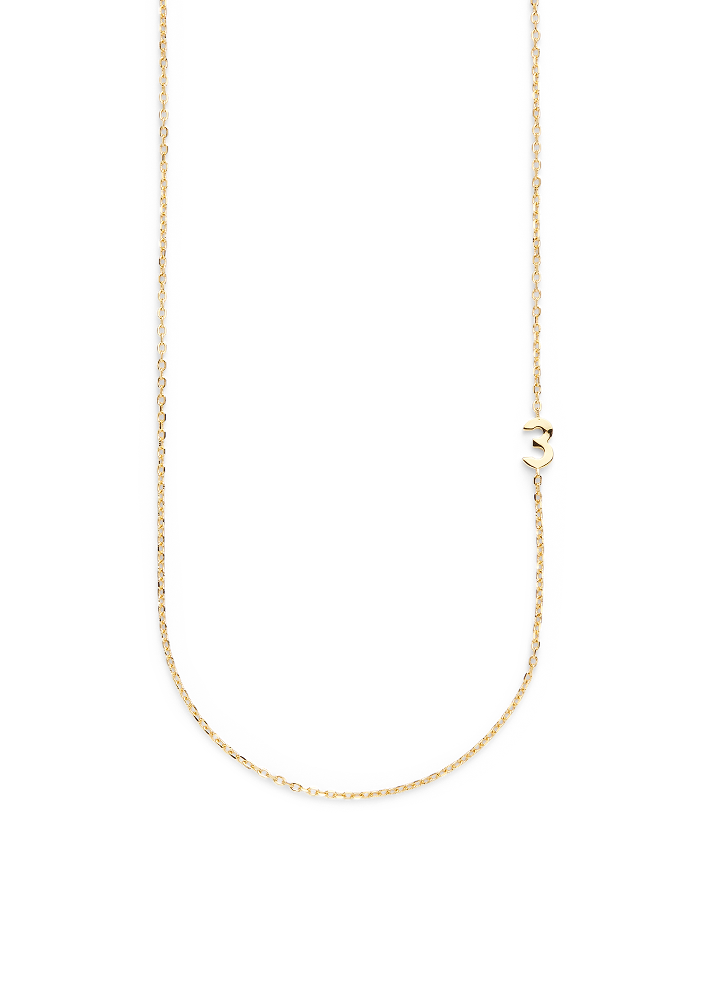 BIG NUMBER NECKLACE GOLD 40L - 3