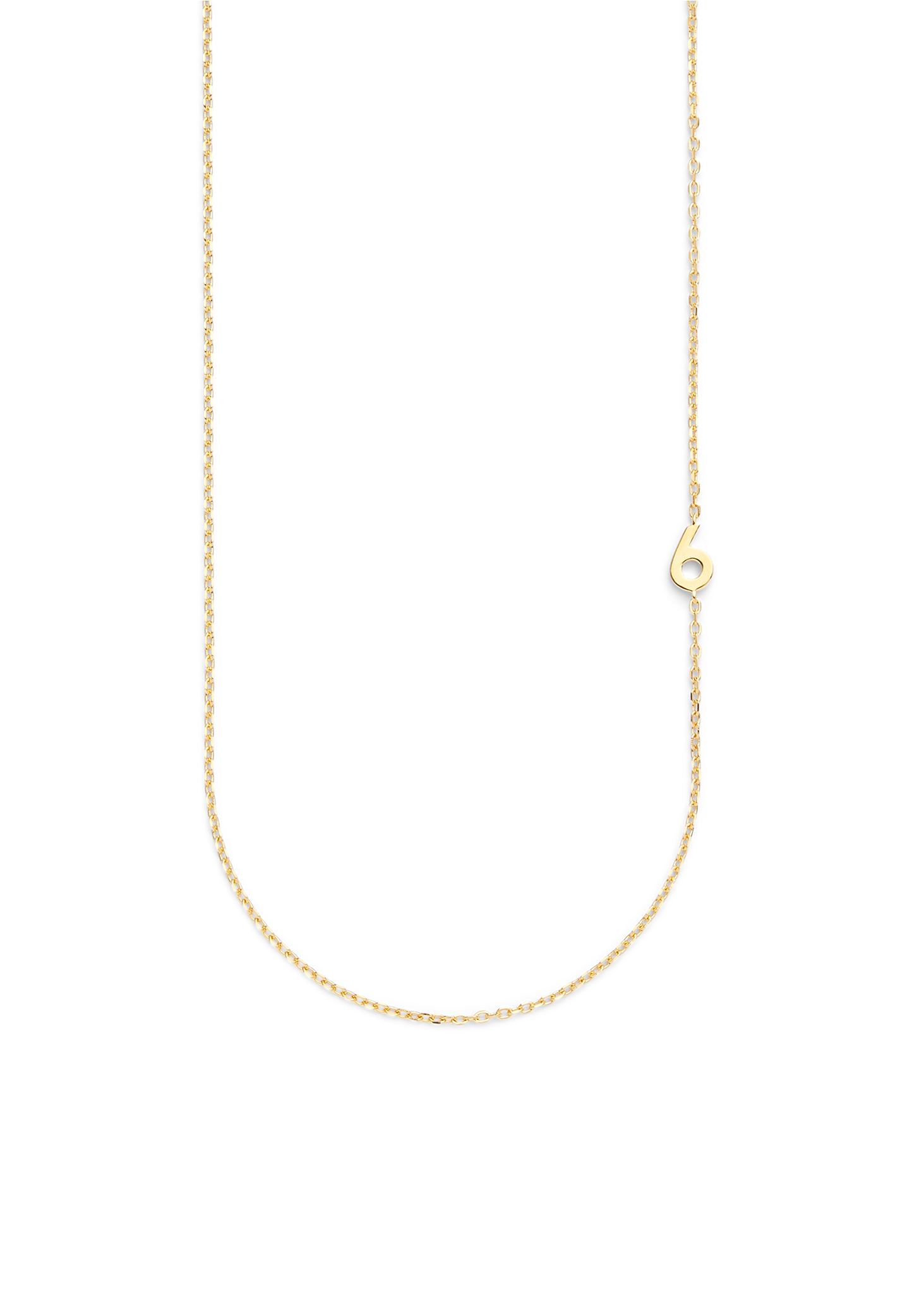 BIG NUMBER NECKLACE PURE 18K GOLD 50L - 6