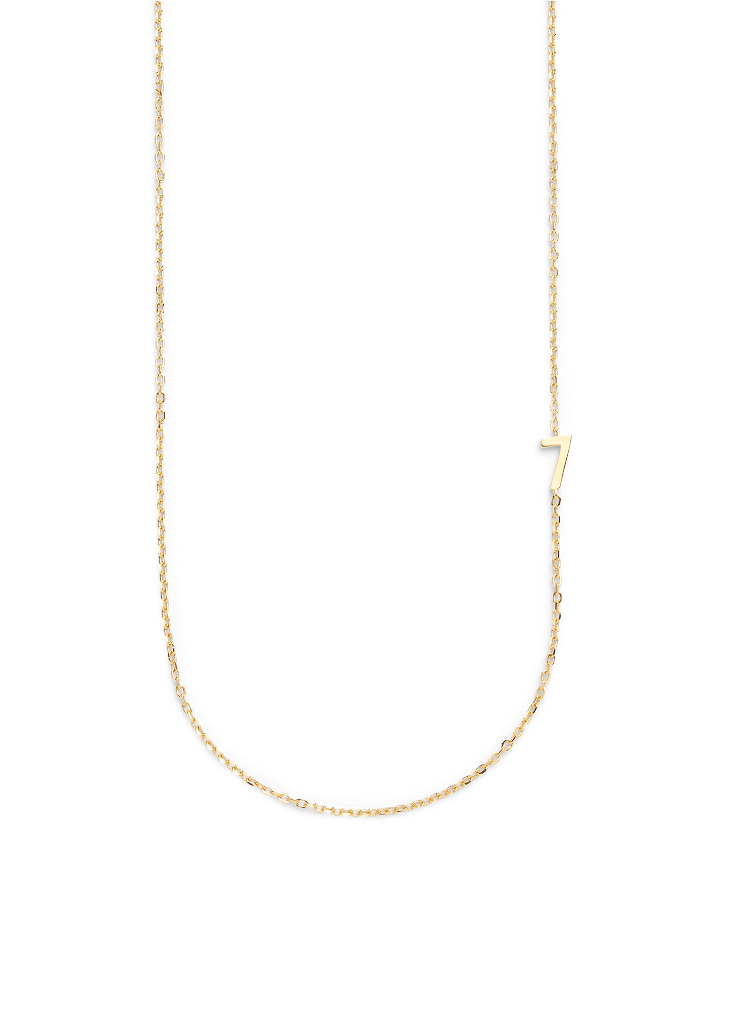 BIG NUMBER NECKLACE PURE 18K GOLD 40L - 7